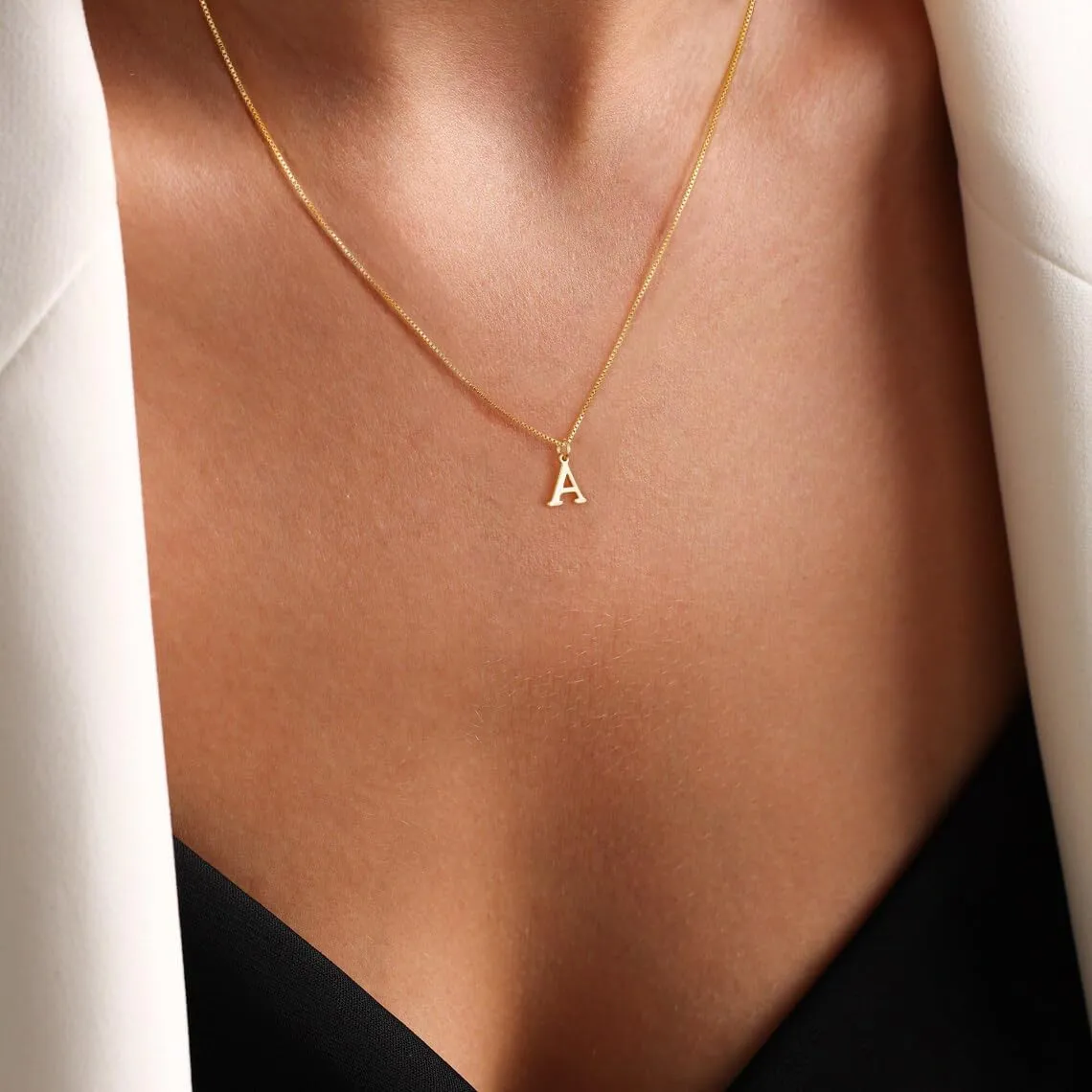 Initial Necklace for Women Dainty Initial Pendant Necklace Gold Charm Necklaces Simple Small Letter Necklace Birthday Personalized Necklace
