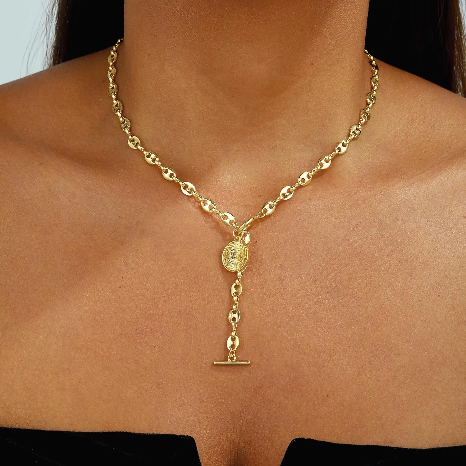 Layered Necklaces Set for Women, Dainty 14K Gold/Sterling Silver Plated Pendant Necklace Gold Long Chain Stack Necklace Jewelry Gift for Women Trendy