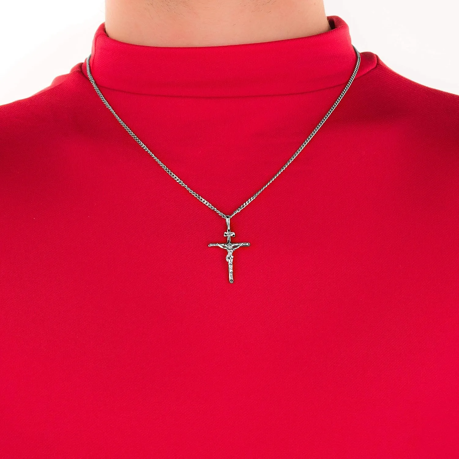 LIFETIME JEWELRY Classic Cross Necklace Chain for Men & Women 24k Real Gold Plated