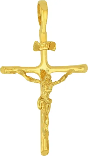 LIFETIME JEWELRY Classic Cross Necklace Chain for Men & Women 24k Real Gold Plated
