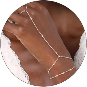 MBW Silver Beaded Hand Chain Bracelets, Dainty Stackable Finger Rings 14K Gold Plated/Silver Layered Bracelets for Women Trendy Non Tarnish Satellite Bead Adjustable Bracelet Fashion Jewelry Gifts