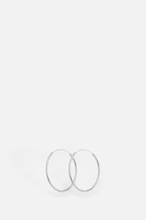 Mini Plain Silver Hoops