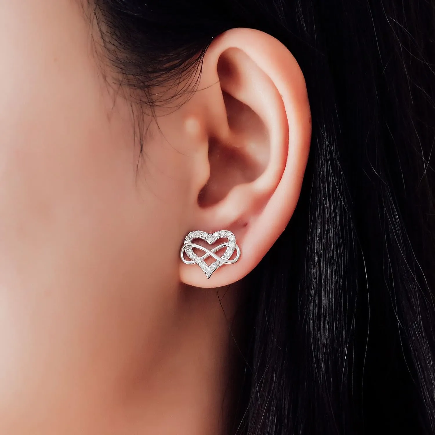 Moissanite earring studs Dcolor VVS1 clarity lab created diamond earrings Hypoallergenic sterling Silver earrings Plated White Gold Jewelry for Women Men