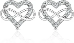 Moissanite earring studs Dcolor VVS1 clarity lab created diamond earrings Hypoallergenic sterling Silver earrings Plated White Gold Jewelry for Women Men