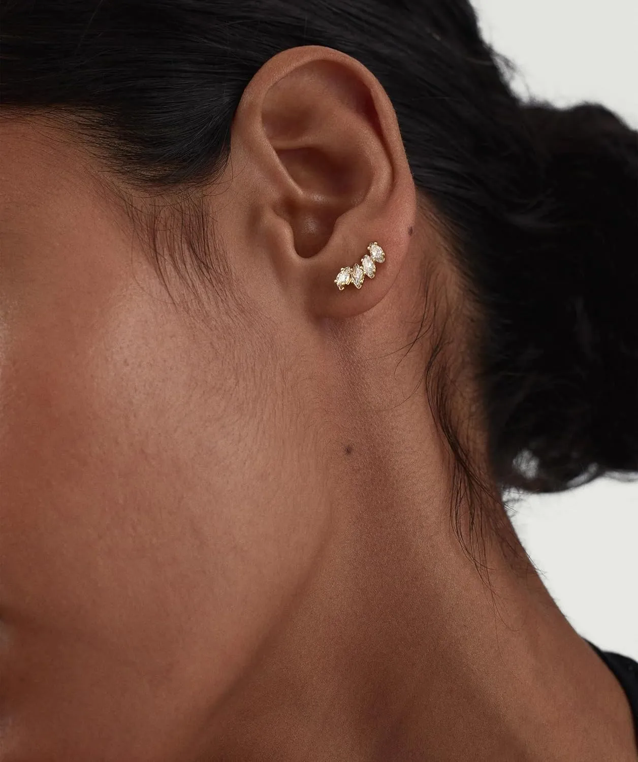 Moodear 3Pcs Chunky/Thin Ear Cuffs Non Piercing for Women - Dainty 14K Gold Plated Cuff Earring Trendy Cubic Zirconia Ear Cuff for Women Cartilage Jewelry Gift