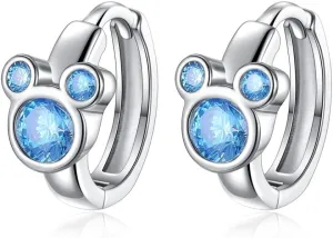 Mouse Hoop Earrings S925 Sterling Silver Earrings