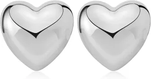MUYAN Heart Stud Earrings for Women Love Heart Dainty Earrings Fashion Jewelry