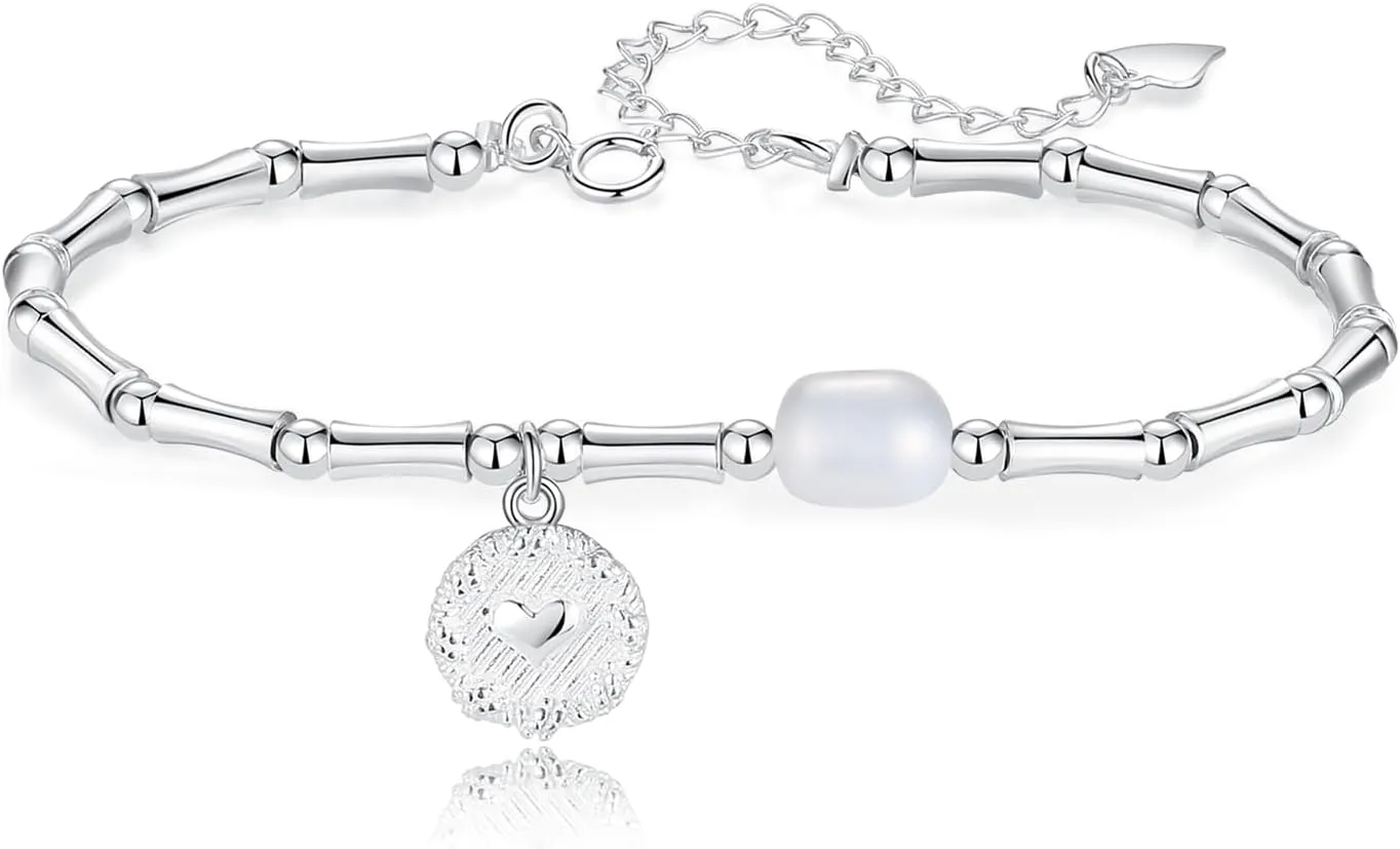 Nbsameng 925 Sterling Silver Link Chain Bracelets for Women Teen s, Adjustable Bracelet, Holiday Gift