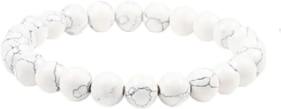 New 2025 Unisex Charm Bracelet 6Mm 8Mm 10Mm White Natural Stone Simple Women Men Elastic Strand Bracelets Meditation Prayer Jewelry Friend Decoration Luxury Trendy Best For Gift For Women And Men