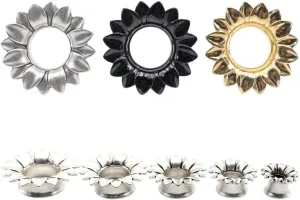 New 2026 Arrive 1Pc Alloy Casting Hollow Flower Leaf Flared Ear Tunnels Plugs Expander Stretcher Gauges Earrings Piercing Body Jewelry Fashion Trendy Accessories Creative Gift For Women And Men