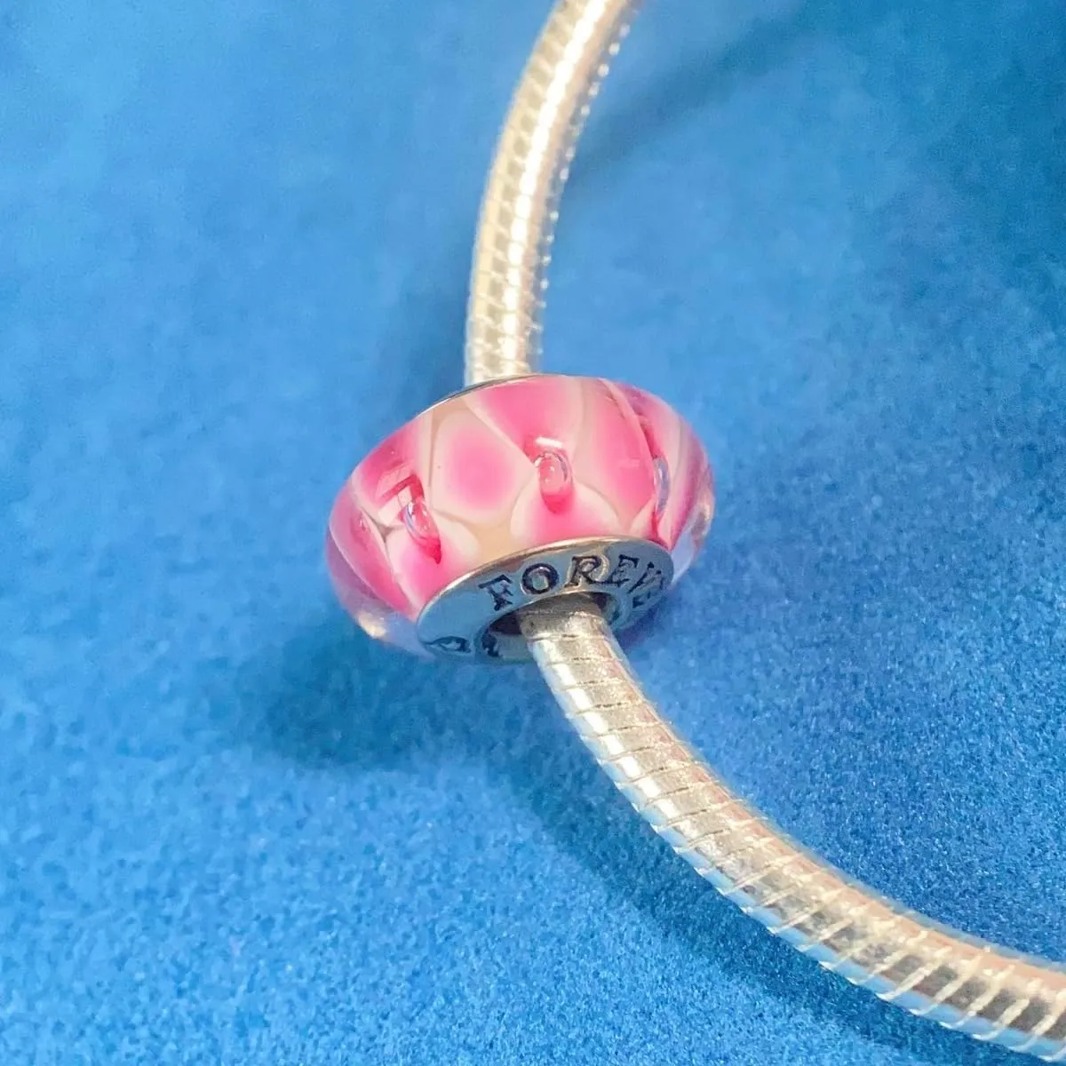 Original Murano Glass Charms for Pandora Bracelets, Authentic 925 Sterling Silver Charms for Bracelets, Murano Flowers Charms, Glass Beads fit Pandora Style Bracelet for Women
