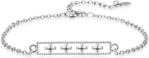 Palpitate Cross Bracelet for Women 925 Sterling Silver Religious Christian Jewelry Faith Bracelet Cross Jewelry Gifts