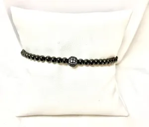 Pave Bead Stretch Bracelet