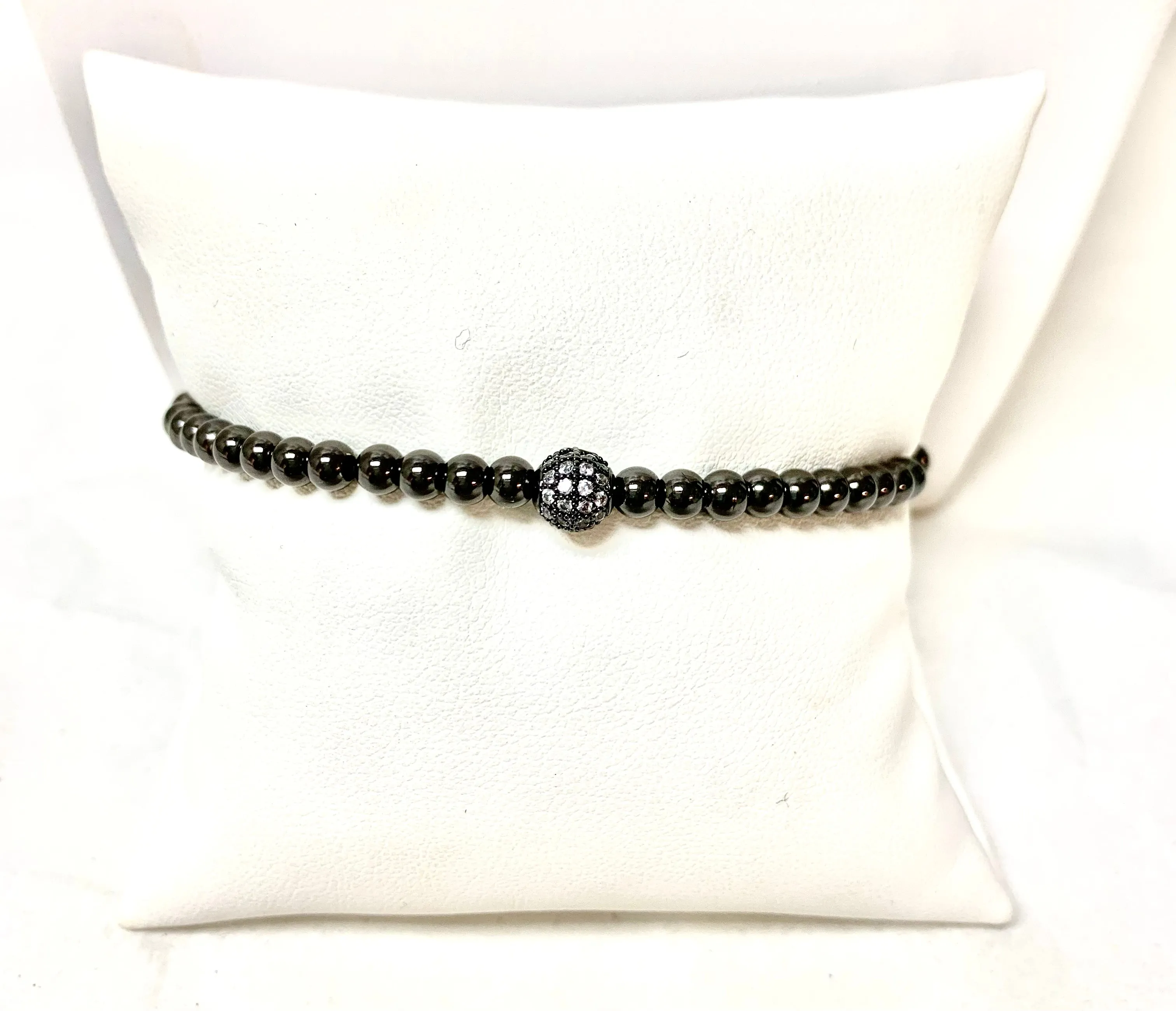 Pave Bead Stretch Bracelet