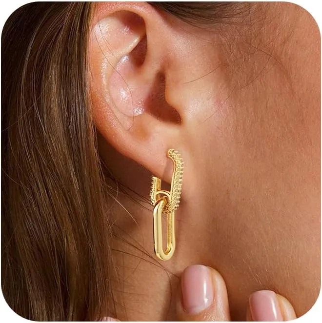 Pearl Earrings for Women, 14K Gold Plated/925 Sterling Silver Quality Handpicked AAA  Freshwater Cultured Round Pearls Small Gold Hoops Dangle Pearl Earrings Wedding Jewelry Gift for Women