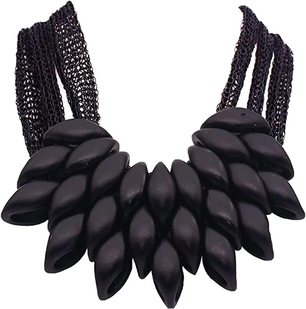 Pingyongchang H&Z Bib Necklace Gold and Black Chunky Layered Choker Necklace,African Choker Collar Bib Chunky Necklaces Collar Necklace Jewelry Gifts for Women