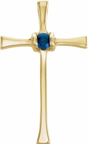 Platinum 2.4mm Round Shape Cross Pendant Fine Jewelry for Women Gifts for Her (Mounting Only, Not All Stones Included)