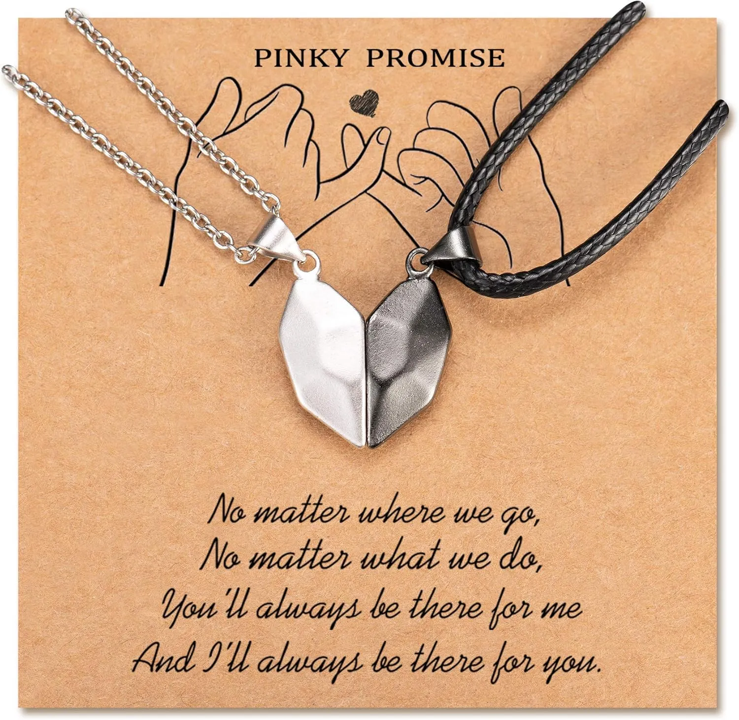 PPJew Valentines Day Gifts for Him Her Women Men Lover Girlfriend Boyfriend, Matching Couples Stuff, Couples Necklaces Relationship Gifts