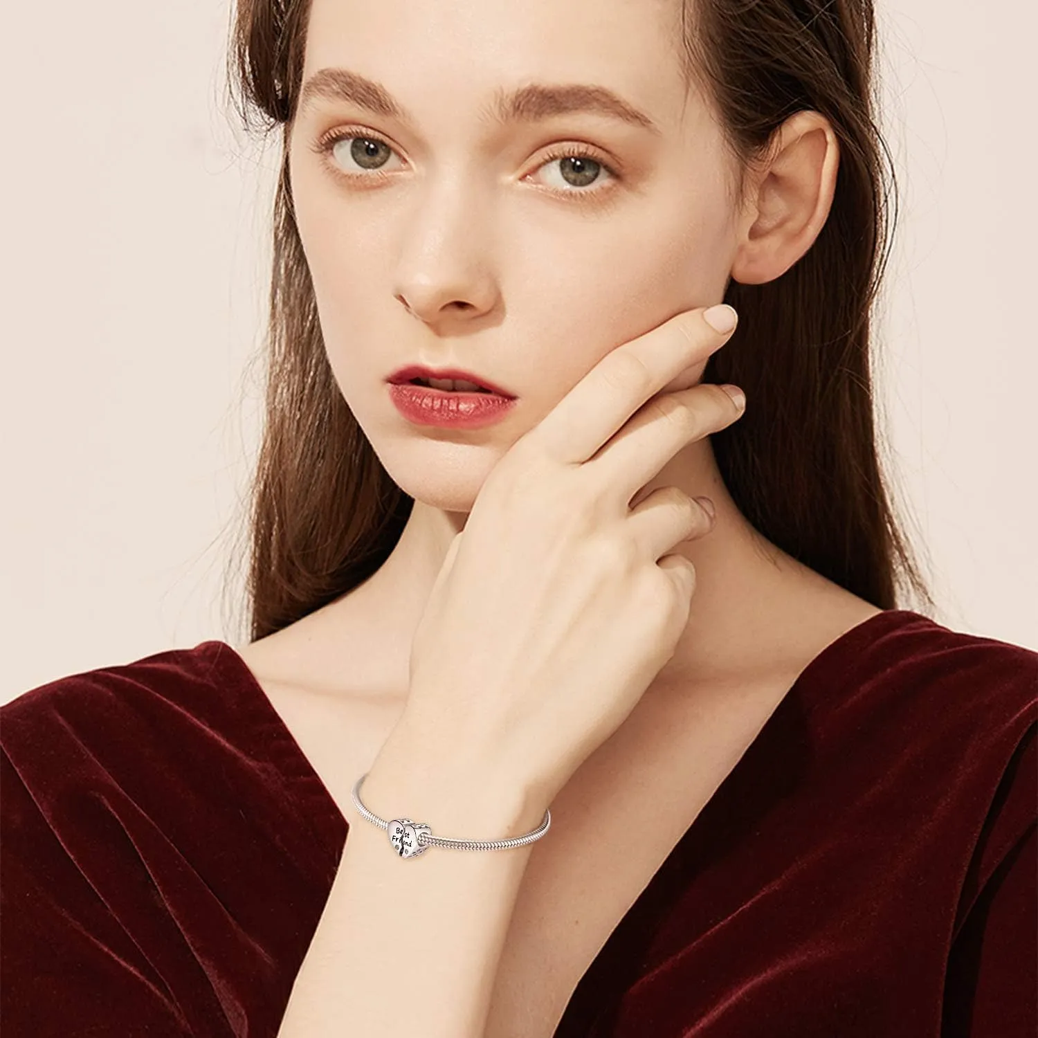 PRAYMOS Charms Beads for Women 925 Sterling Silver Dangle Pendant Bead Girl Jewelry Beads DIY Gifts for Women Bracelet Necklace