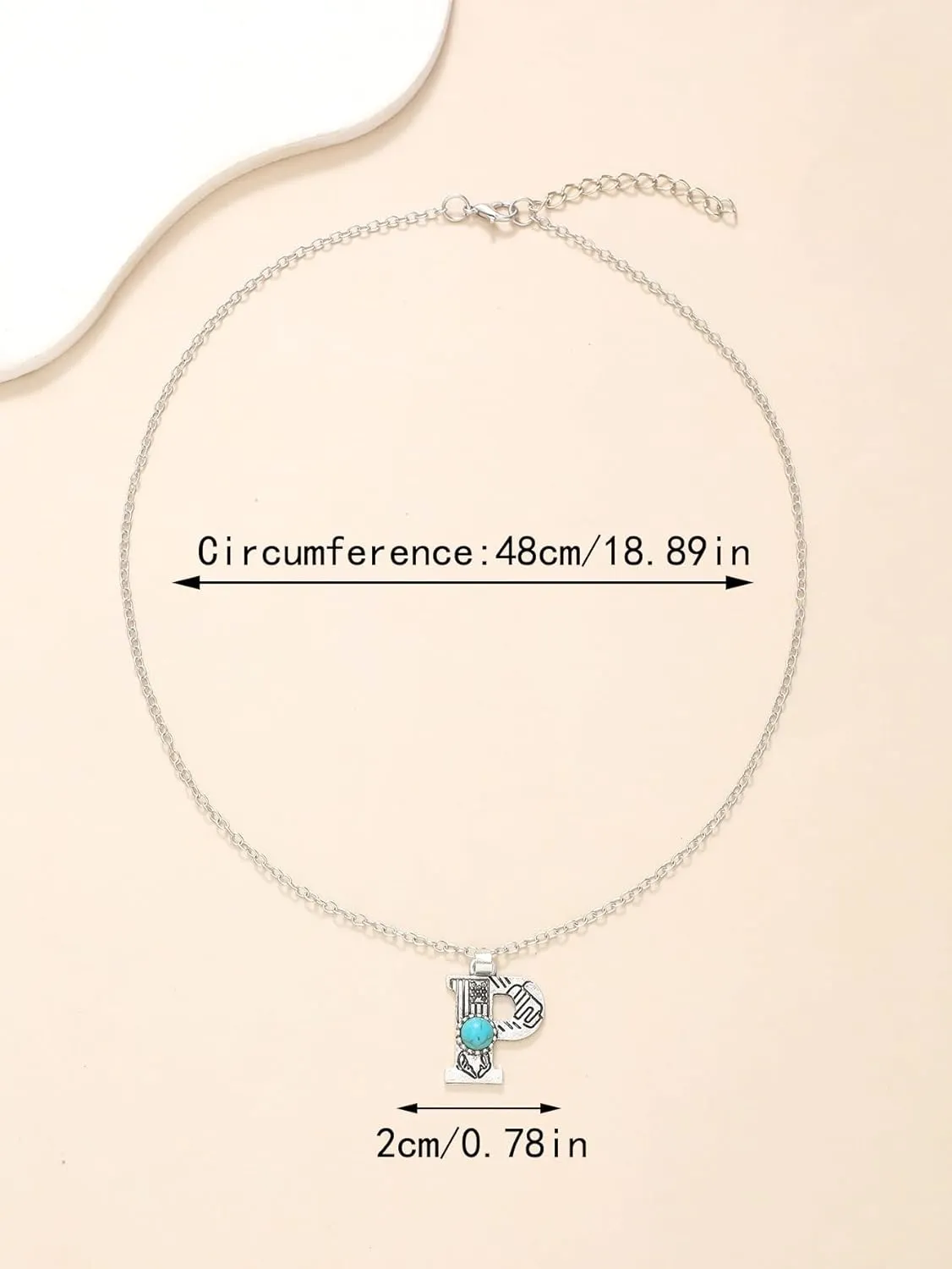 QqzsJewls Western Initial Necklace A-Z Letter Pendant Necklace Exaggeration Boho Statement Necklace for Women
