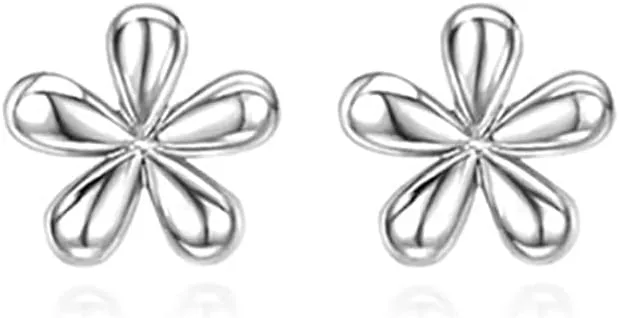 Reffeer Solid 925 Sterling Silver Daisy Stud Earrings Flower for Women Teens Tiny Flower Stud Earrings Spring