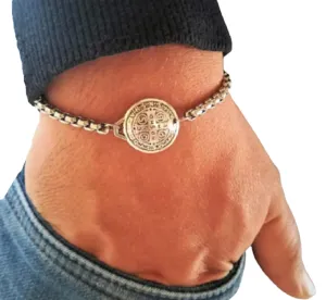 Religious Charm Chain Bracelets - Catholic Saint Medals For Men Women Kids Christian Jewelry Gift Medjugorje Handmade