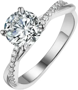 Ring Stack Jewelry GoldSilver Ring 5-11 Wedding Rings White Rhinestone Women Size 925 Rings Couples Dinosaur Rings (Silver, 9)