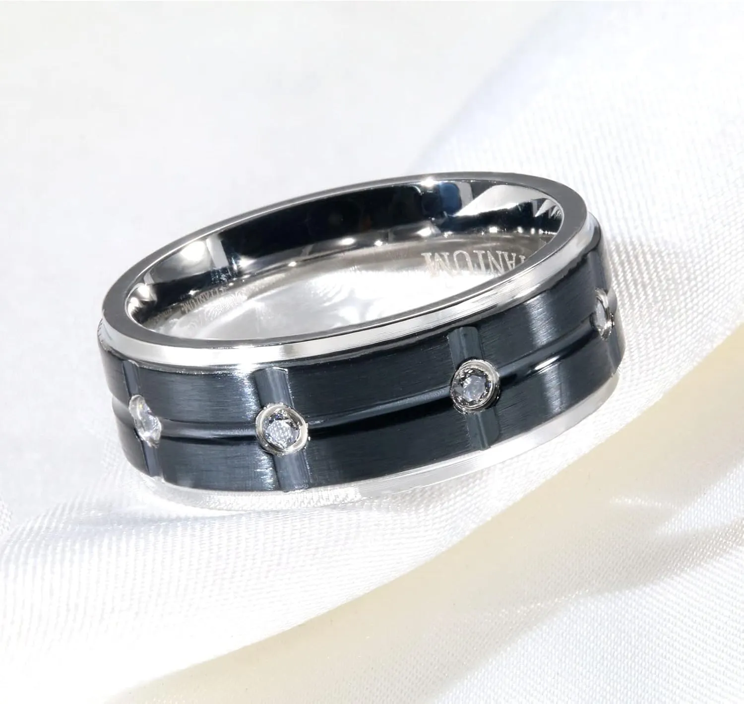 ringheart Wedding Ring Sets for Him and Her Couple Rings Black Matching Ring His Her Ring Sets Titanium Wedding Bands