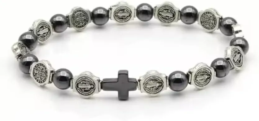Rosary Bracelet Prayer Bracelets Hematite Beads Religion Accessories