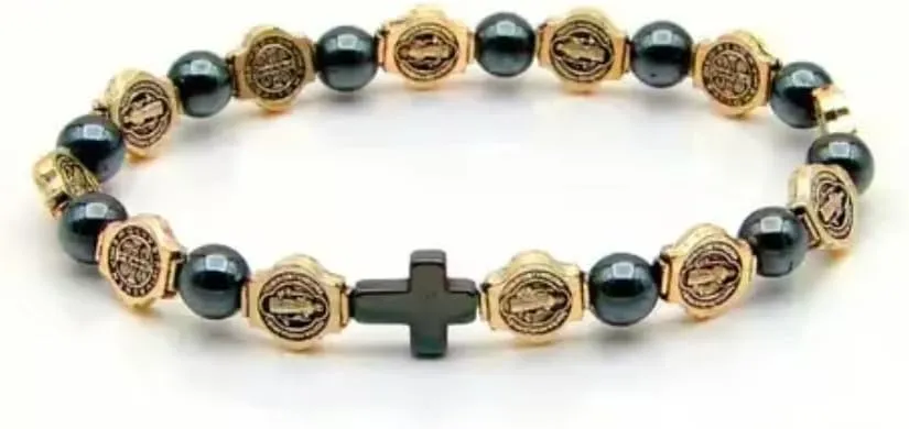 Rosary Bracelet Prayer Bracelets Hematite Beads Religion Accessories
