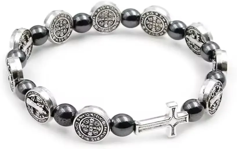 Rosary Bracelet Prayer Bracelets Hematite Beads Religion Accessories