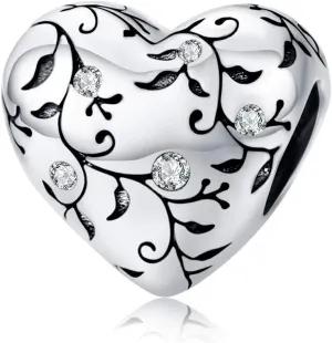 Rose Charm Heart Charms for Bracelets 925 Sterling Silver Bead Charm Fits Bracelets and Necklaces Paved with Cubic Zirconia Animal Skull Charm Dainty Halloween Charms Jewelry for Women Girls