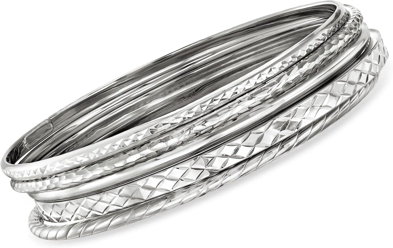 Ross-Simons Sterling Silver Jewelry Set: 5 Bangle Bracelets