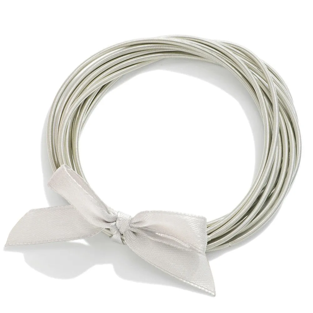 Set of 10 Guitar String Bracelets (Silver & Gold)