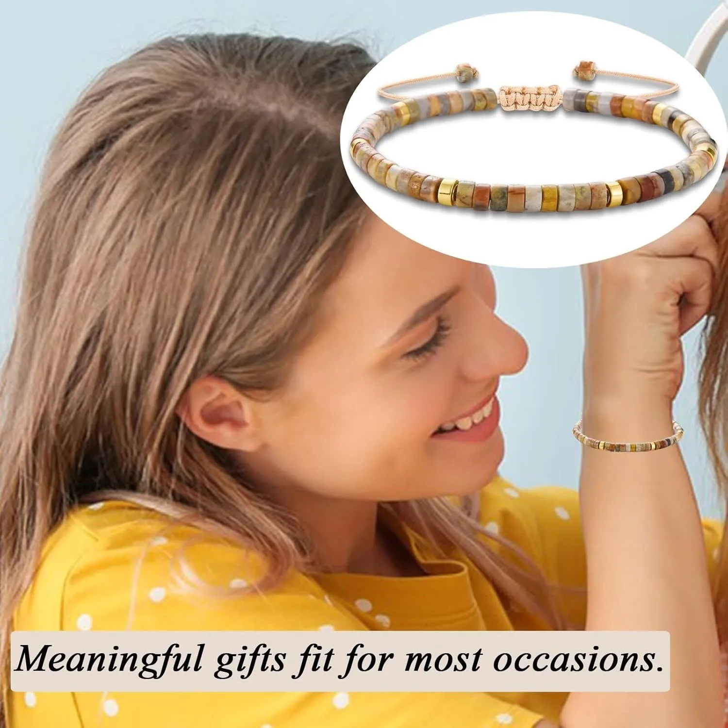 Sister-In-Law, Daughter-In-Law, Bonus Daughter, Grandma, Mimi, Nana, Aunt Gifts Beaded Bracelets for Women Mothers Day Birthday Christmas Gifts
