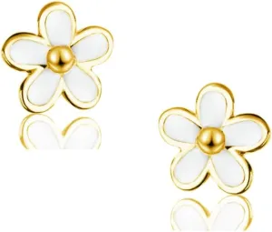 SLUYNZ Solid 925 Sterling Silver Little Daisy Earrings Studs for Women Teens Petite Flowers Studs Earrings