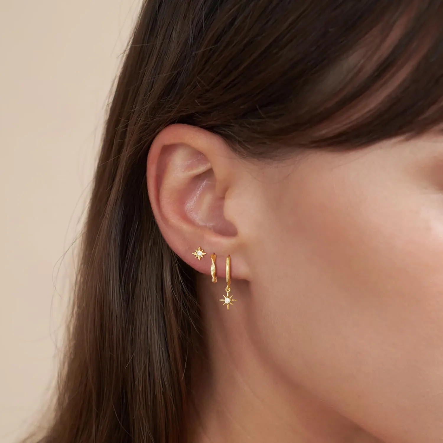 Small Gold Huggie Hoop Earrings for Women Hypoallergenic 14K Gold Plated Stack Trendy Earrings, Dainty Lightweight Everyday Jewelry