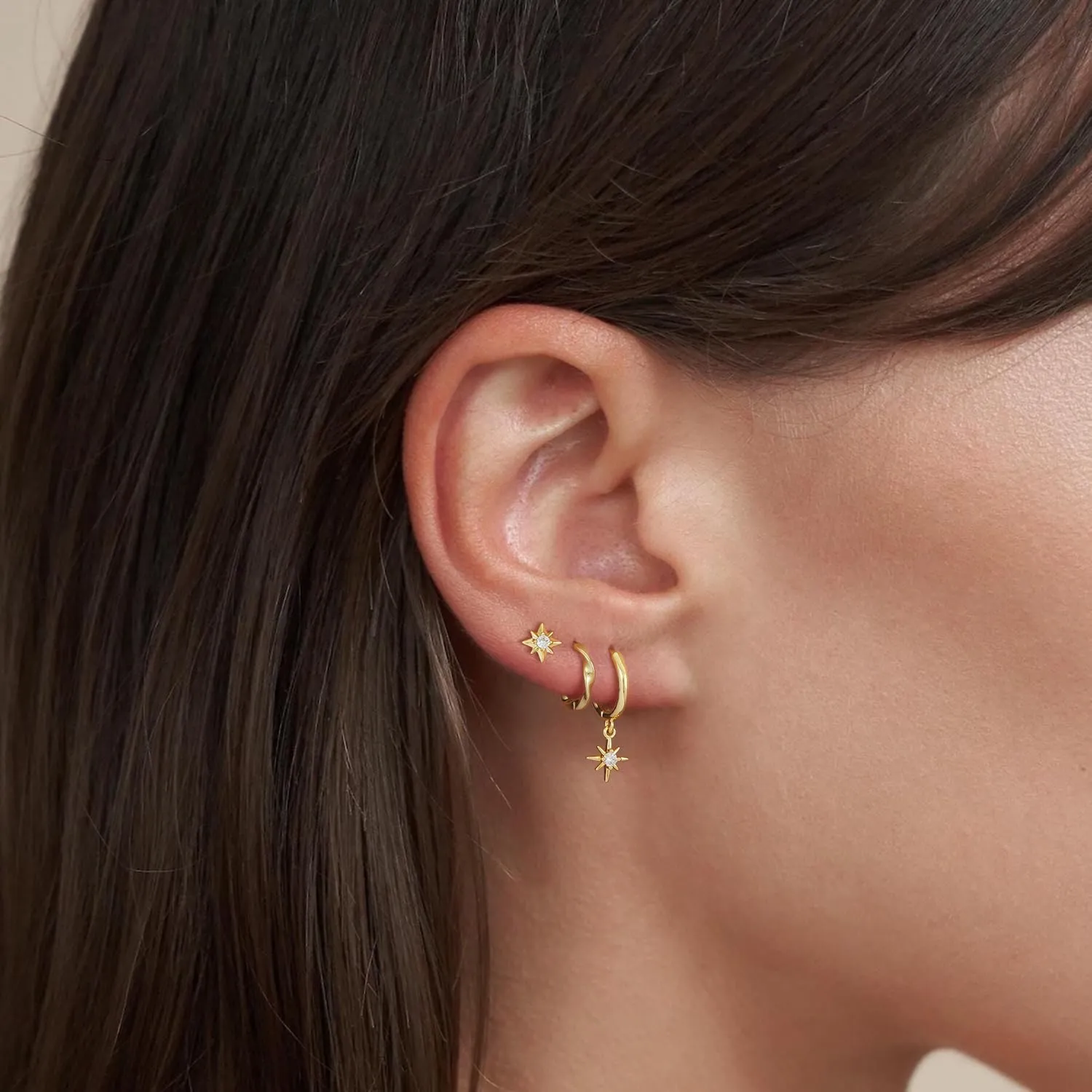 Small Gold Huggie Hoop Earrings for Women Hypoallergenic 14K Gold Plated Stack Trendy Earrings, Dainty Lightweight Everyday Jewelry