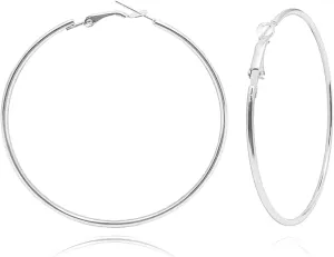 Stainless Steel Gold Hoop Earrings for Women Hypoallergenic Plated Earrings Jewelry