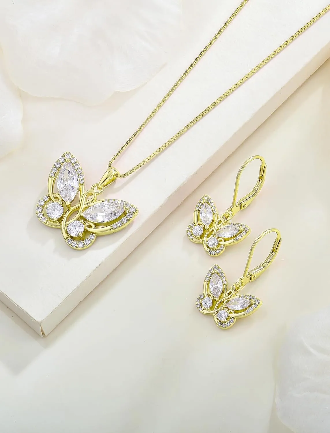 STARCHENIE Butterfly Pendant Necklace for Women 925 Sterling Silver Birthstone Butterfly Jewelry Gifts