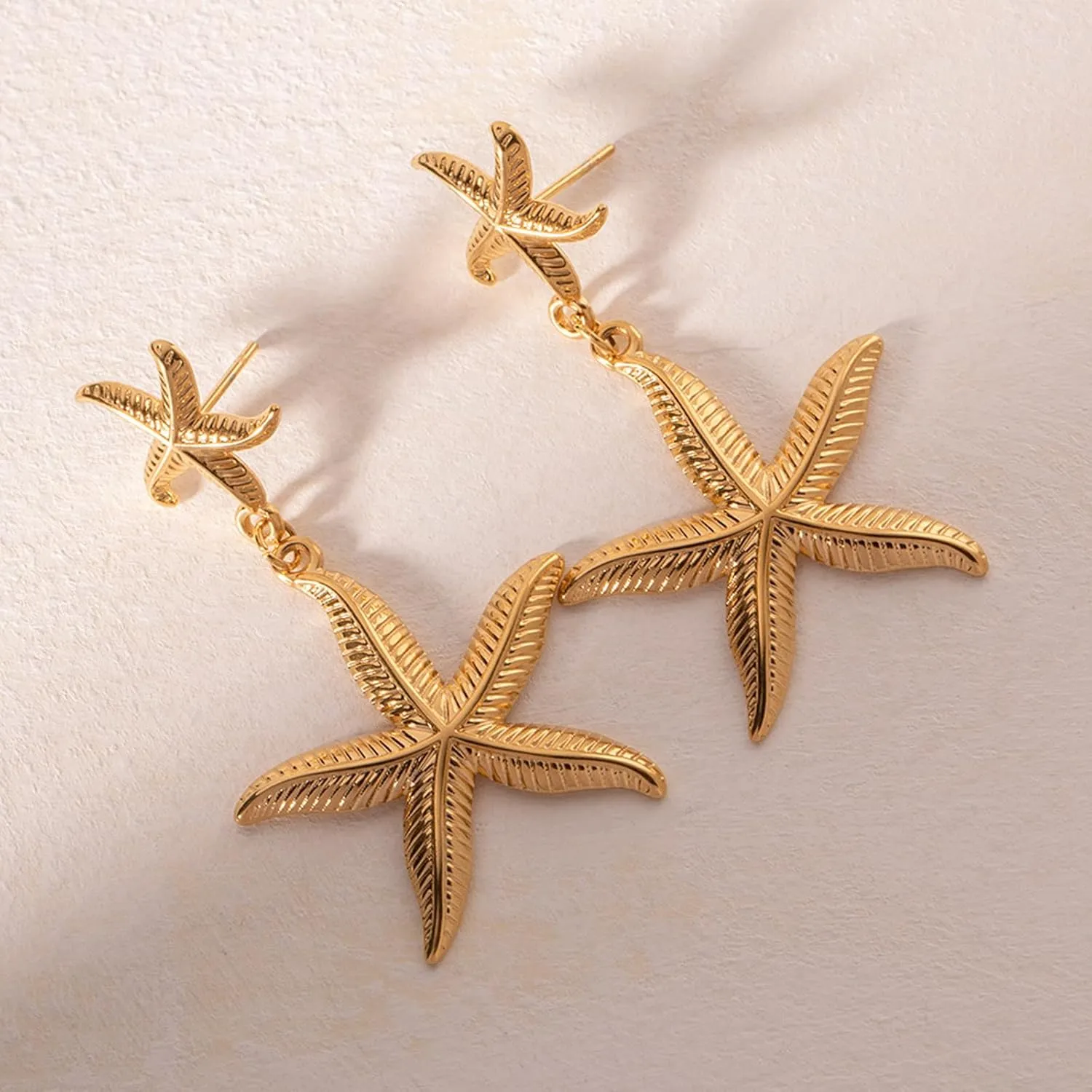 Starfish Earrings for Women Gold Sea Shell Earrings Summer Beach Vacation Outfits for Women Trendy Jewelry Gifts