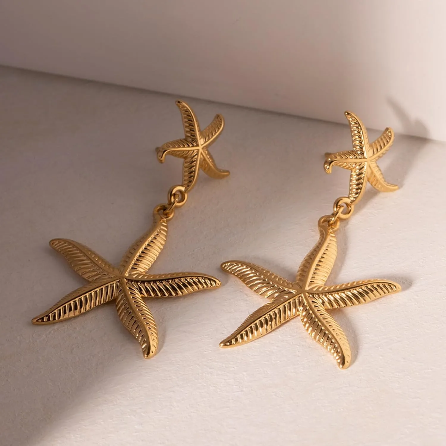 Starfish Earrings for Women Gold Sea Shell Earrings Summer Beach Vacation Outfits for Women Trendy Jewelry Gifts
