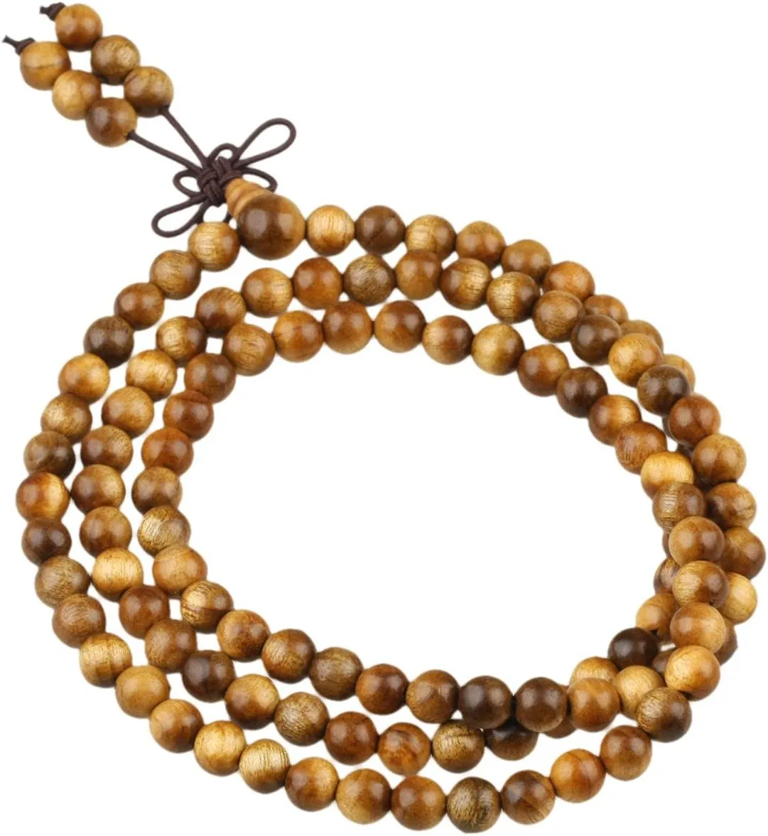 SUNYIK 6mm 108 Tibetan Buddhist Mala Bracelet Natural Beaded Prayer Bead for Women Men