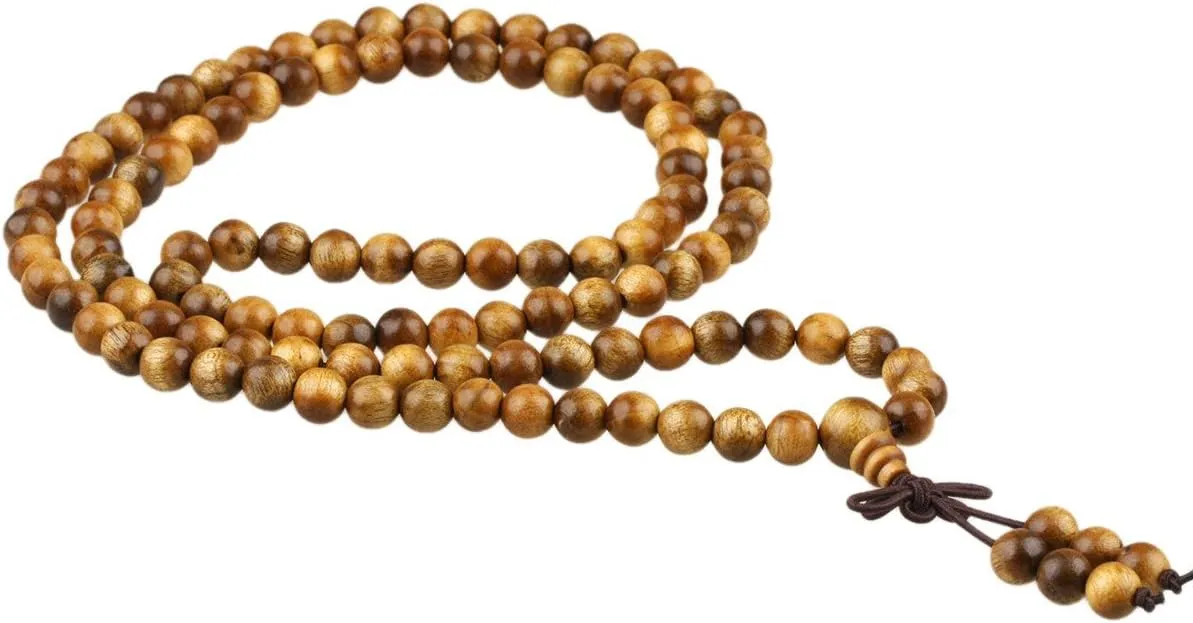 SUNYIK 6mm 108 Tibetan Buddhist Mala Bracelet Natural Beaded Prayer Bead for Women Men