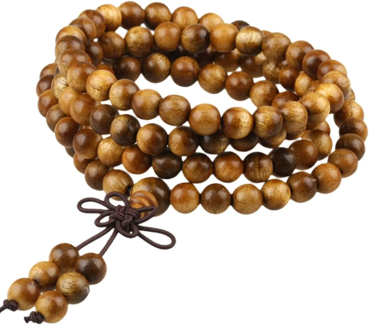 SUNYIK 6mm 108 Tibetan Buddhist Mala Bracelet Natural Beaded Prayer Bead for Women Men