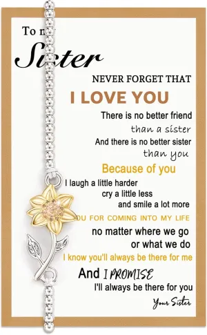 Tarsus Sunflower Gifts for Women Teen Girls, Sunflower Bracelets for Women