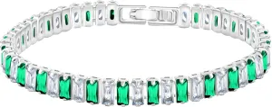 Uloveido 2.5 * 6mm Cubic Zirconia Rectangular Tennis Bracelets for Women | Classic Emerald Cut Faux Diamond Eternity Bracelet Size 6.5-7.5 Inch