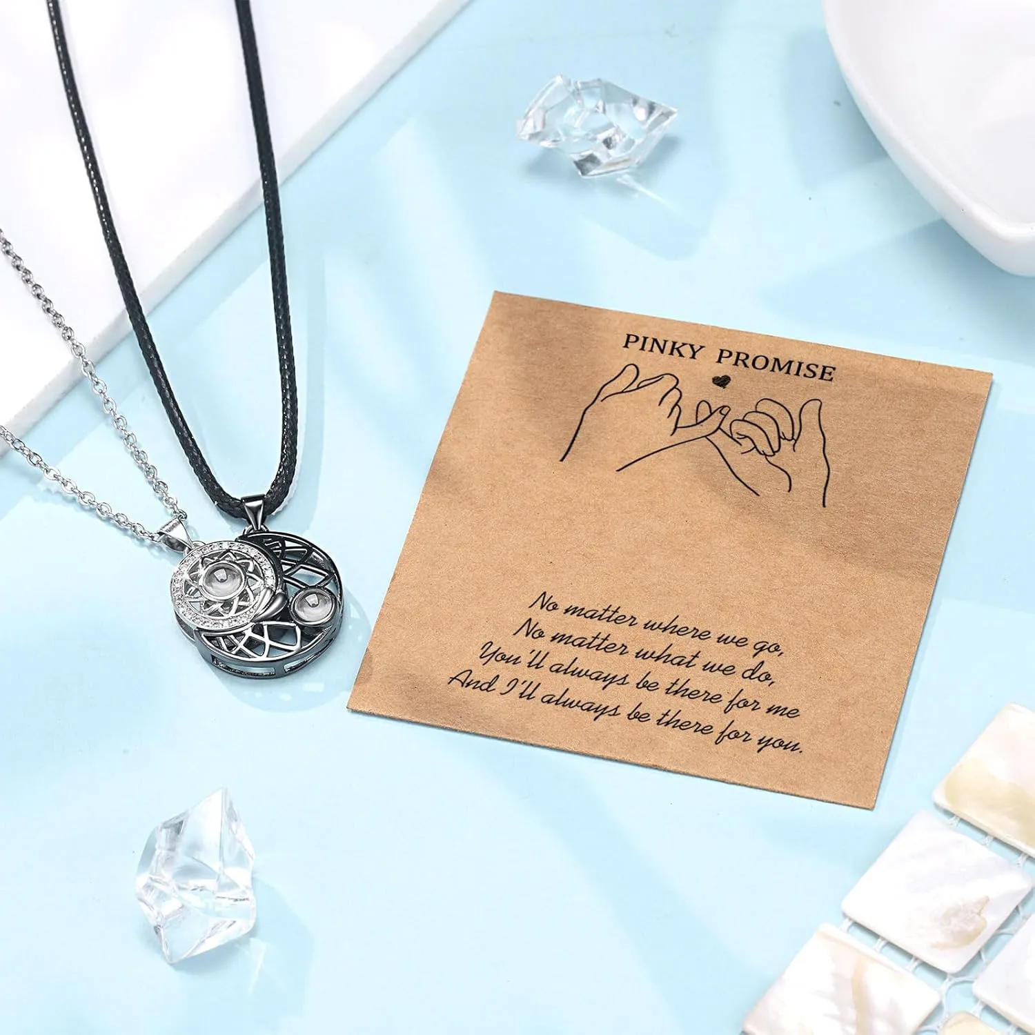 UPROMI Couple Necklace for Boyfriend/Girlfriend/Husband/Man/Soulmate, Anniversary Christmas Birthday Wedding Gifts for Him Her