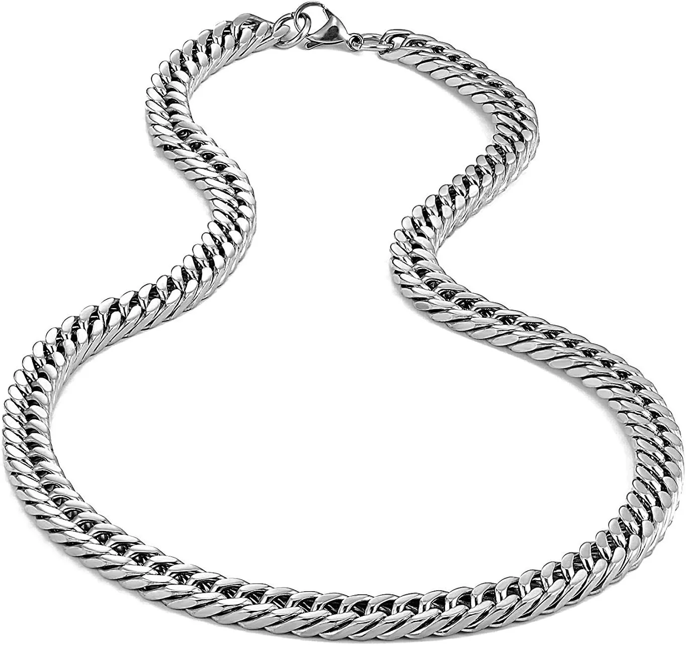 Urban Jewelry 316 Stainless Steel Men's Chain Necklace Statement Piece (19,21,23 inches)