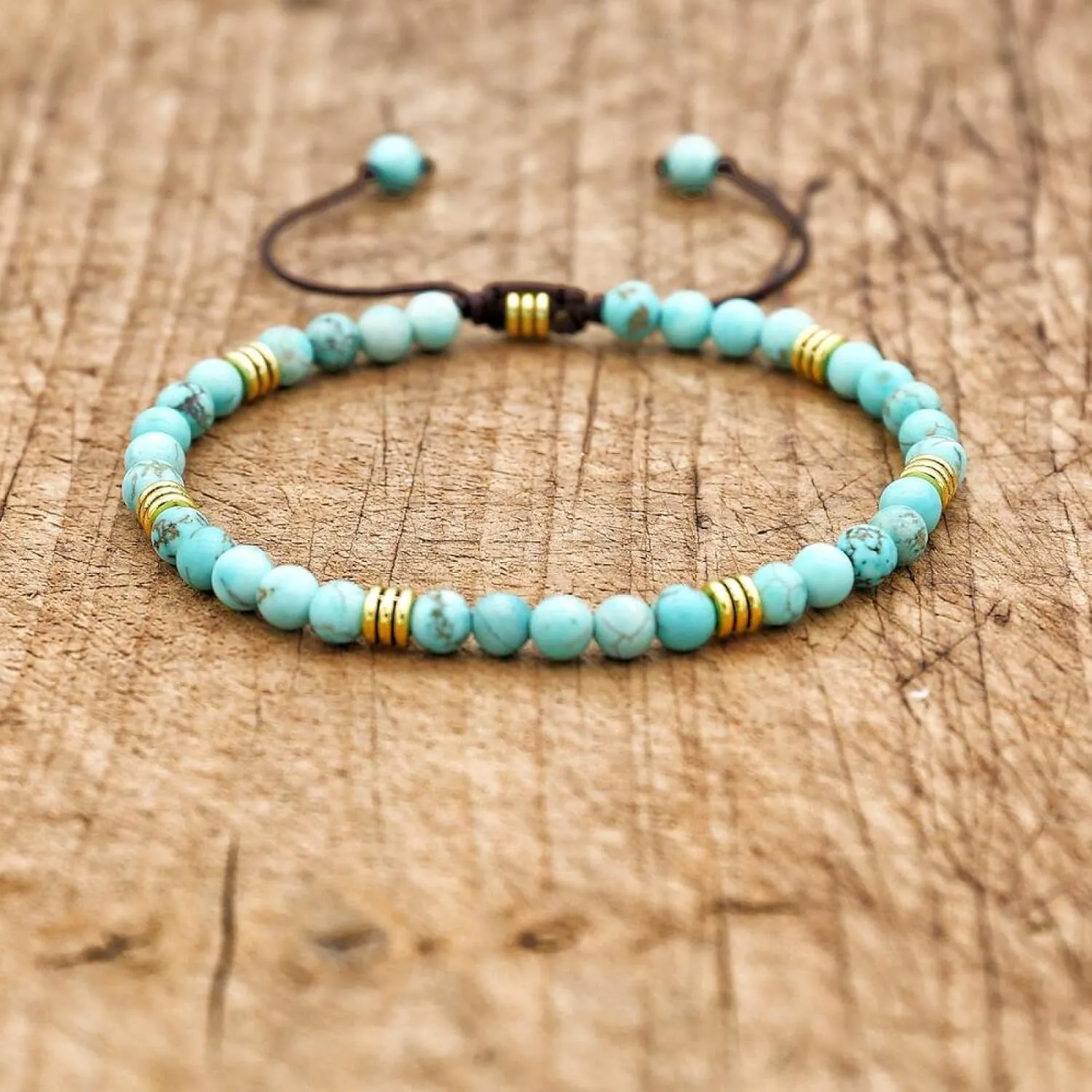 Women Men 4mm Natural Stone Beads Braided Friendship Bracelets Lovers Couples Yoga Braclet Gifts